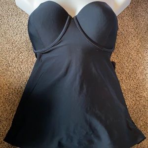 Black old navy bathing suit top tube bra top size xs new swim wear tankini